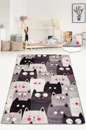 Conceptum Cats Gray Djt Multicolor 80 x 120 cm